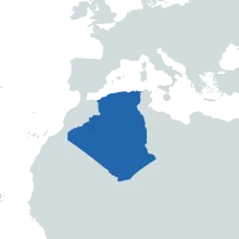 Algeria world map
