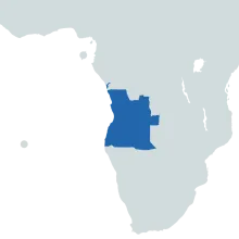 Angola world map
