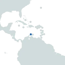 Aruba on the world map