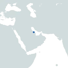 Bahrain on the world map