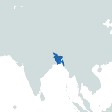 Bangladesh on the world map