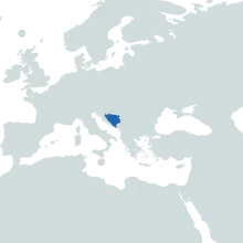 Bosnia Herzegovina world map