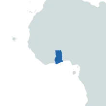 Ghana world map