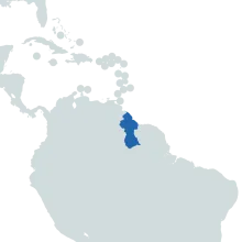 Guyana world map