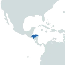 Honduras world map