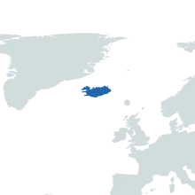 Iceland world map