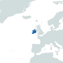 Ireland world map