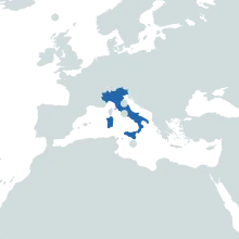 Italy world map