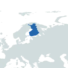 Suomi world map