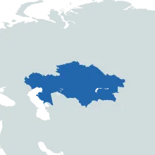 Kazakhstan world map