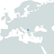 Kosovo world map