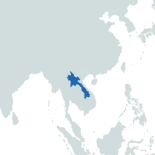 Laos world map