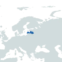 Latvia world map