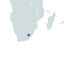 Lesotho world map