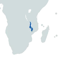 Malawi world map