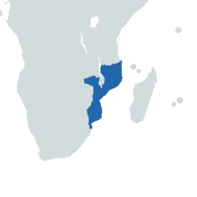 Mozambique world map