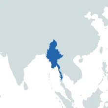 Myanmar world map
