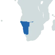 Namibia world map