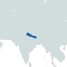 Nepal world map