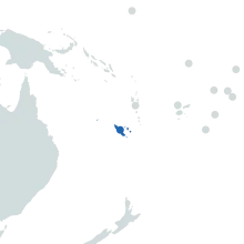 New Caledonia world map