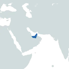 UAE world map