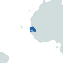 Senegal world map