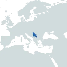 Serbia world map