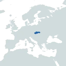 Slovakia world map