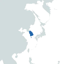 South Korea world map