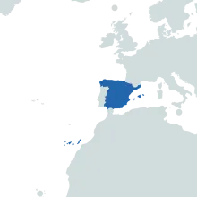 Spain world map
