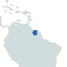 Suriname world map