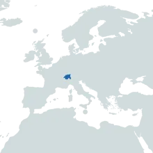 Switzerland world map