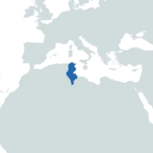 Tunisia world map