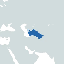 Turkmenistan world map