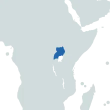 Uganda world map