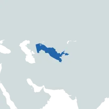 Uzbekistan world map