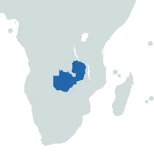 Zambia world map