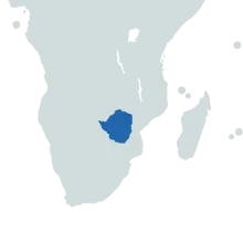 Zimbabwe world map