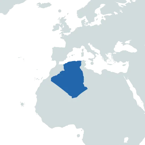 Algeria world map