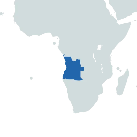 Angola world map