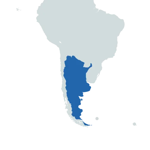argentina on the world map