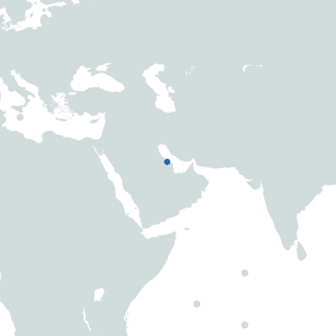 Bahrain on the world map