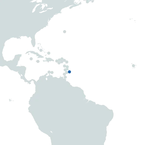 barbados on the world map