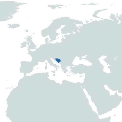 Bosnia Herzegovina world map