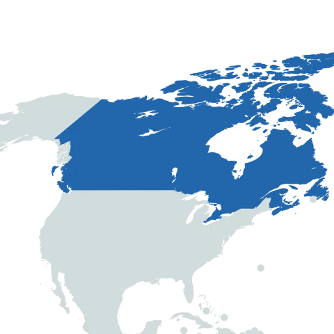 canada world map