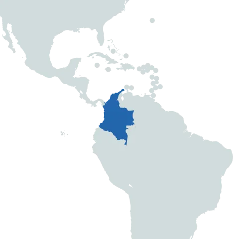columbia world map
