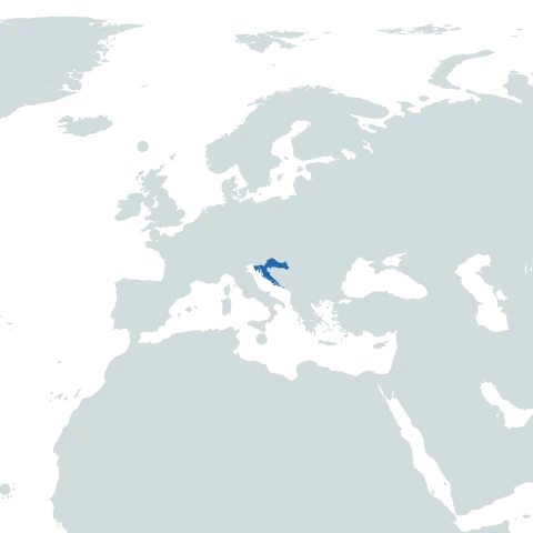 croatia world map