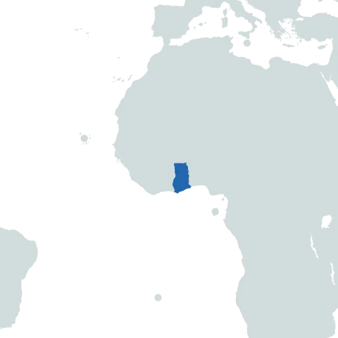 Ghana world map