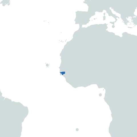 Guinea-Bissau world map