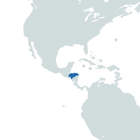 Honduras world map